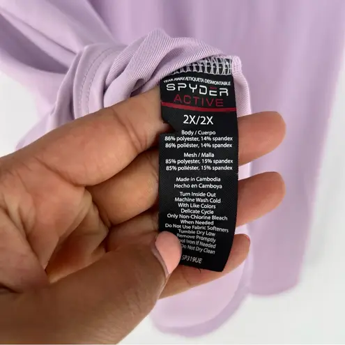 Spyder Limitless Tank Top Purple Aster Mesh Panels Performance Moisture Wicking