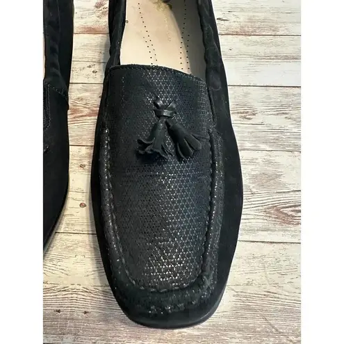 SAS Hope Slip On Loafer Women's Size 9.5 Tassel Onyx Black Leather Comfort NWOT