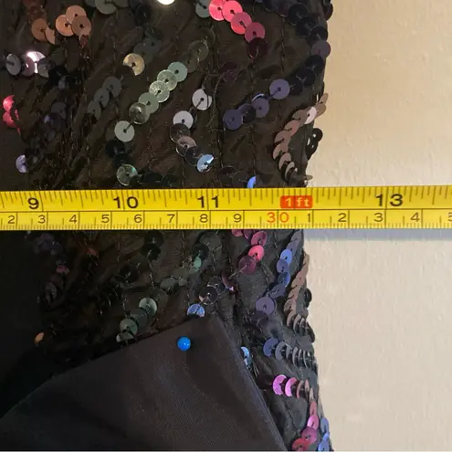 Gunne Sax Vtg Jessica McClintock Dress Chevron S 1980s Prom Sequins Bow Desc