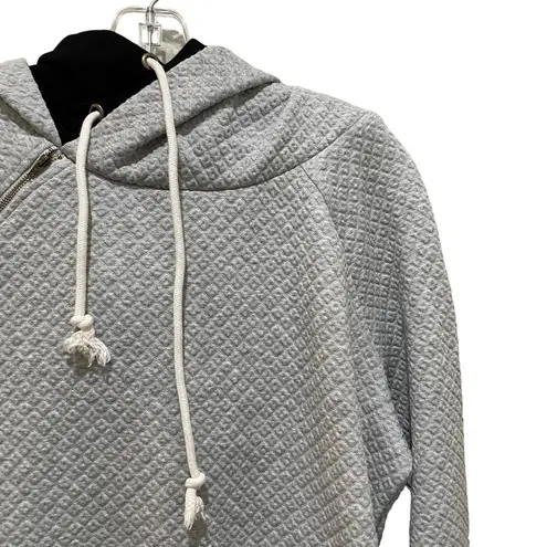 Vanilla Bay happy homecoming quilted double hoodie grey black womens medium