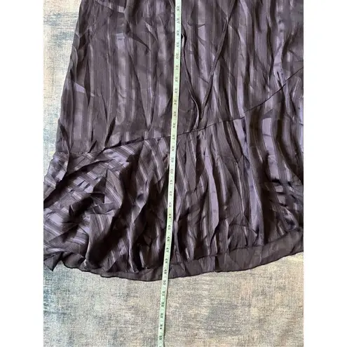 NWT! Adyson Parker Black Iris Indigo Stripe Long Sleeve Asymmetrical Hem Large Blue