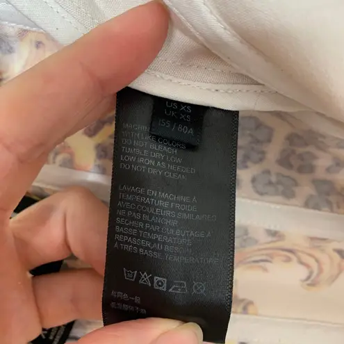 MIAOU X Urban Outfitters Perrie Corset Top Leopard Womens XS White