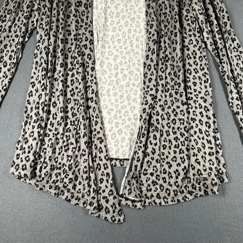 Tart Intimates Womens XL Gray Animal Print Open Front High Low Cardigan Sweater - Image 2