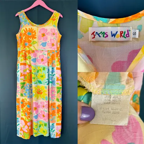 Jams World Vintage 90s Flora Dora Floral Janice Midi Dress