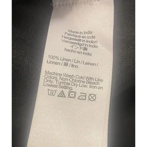 J.CREW BAIRD MCNUTT Irish Linen Relaxed Fit Short Sleeve Shirt Womens Small NWOT Black