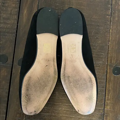 J.Crew $158  Suede Smoking Slipper Loafer Suede Leather Flat Black Sz 9