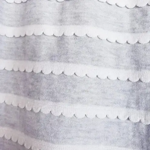 BCBGeneration Bcbgeneretion Shorts Scallop Detail Heathered Gray White Elastic Waist