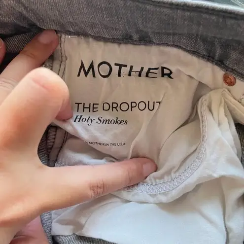 Mother Skinny Jeans The Dropout in Holy Smokes Womens Size 27 Gray Crop …