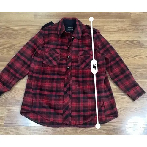DUNDAS x REVOLVE Red Grunge LONDON OVERSIZED SHIRT small
