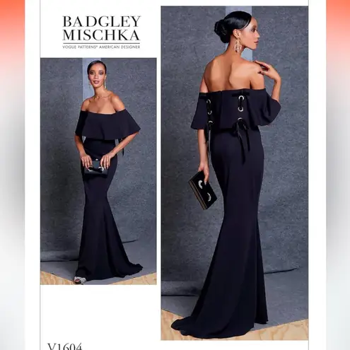 Badgley Mischka Black Grommet Gown Size 16 black tie event dress