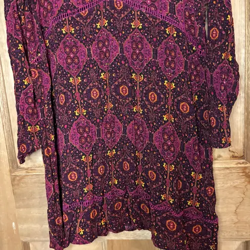 Lovesick women’s Long Sleeve Dress in Purple and Orange size 1 Red