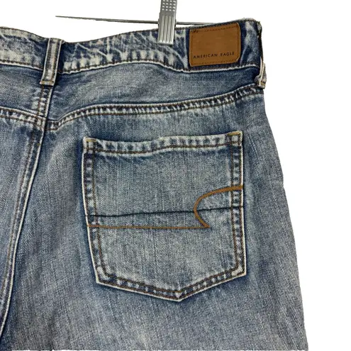 American Eagle  Distressed Tomgirl Jeans Womens Button Fly Sz 6 Grunge Skater