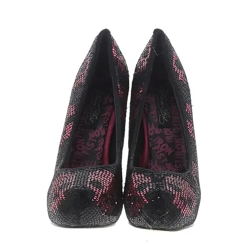 Iron fist Black and Pink Skull High Heels