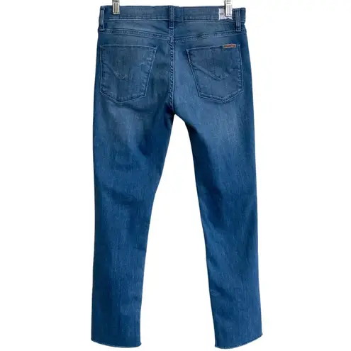 Hudson Midrise Tally Skinny Jeans Raw Hem Crop 28 - Excellent