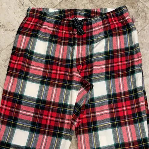 Old Navy Flannel White Tartan Plaid Pajama PJ Pant