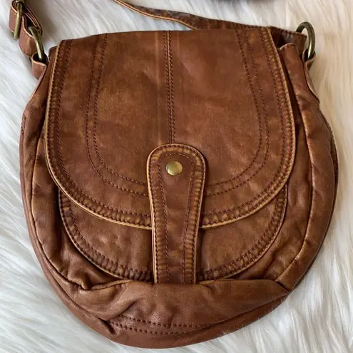 Forever 21  Brown Vegan Leather Cross Body Bag