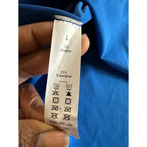 Halara Halalra Womens Blue Long Sleeve Active Dress With Matching Shorts Athleisure L