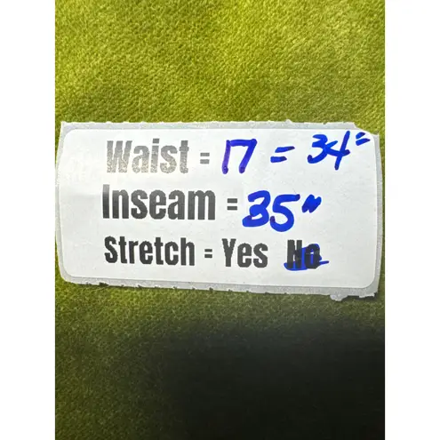 DQ2 Women's Green Corduroy Stretch Flare Pants Size 16T