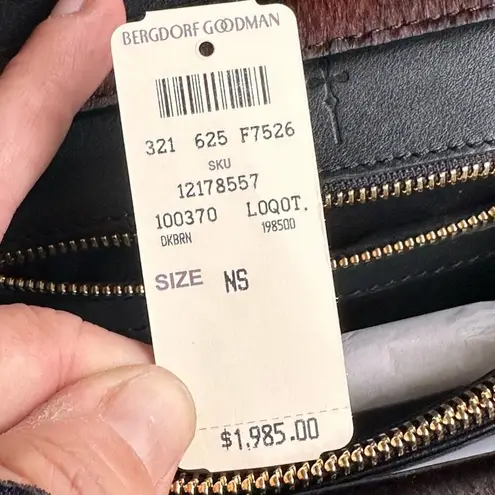 M2M Alletier NIB Brown Pony Leather Crossbody Bag