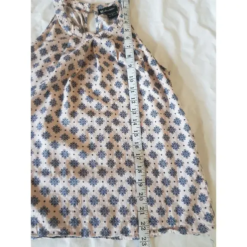 Valerie Bertinelli Womens Blouse Top Halter Print Size Small Linen Blend Pleated