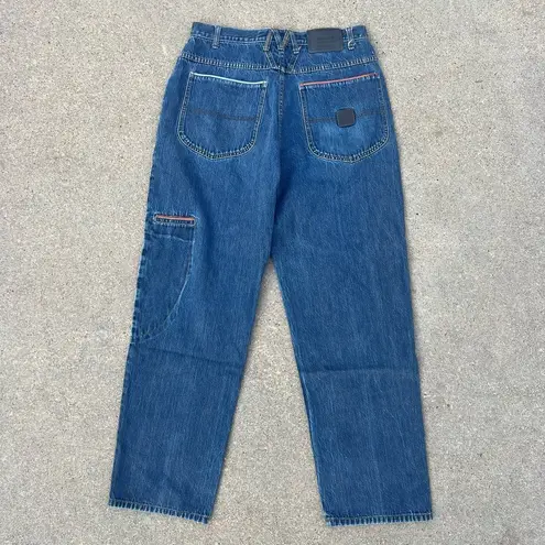 Vintage 90s Marithe Francois Girbaud High Rise V Yoke Cargo Pocket Jeans 32M Blue Size 32