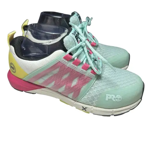 Timberland PRO 589 Radius Women's 8.5 Safety Shoes Composite Toe Work Sneakers Blue