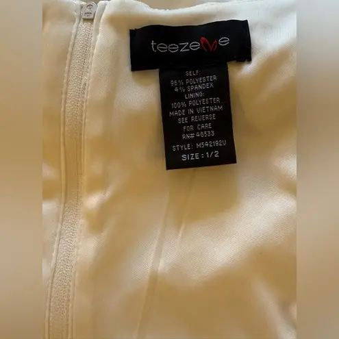 Teeze Me White Pleated Halter Mini Dress