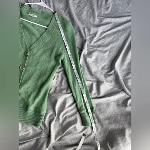 Generra Vintage Women's Cashmere Cardigan Sweater S Green Preppy Quiet Luxury