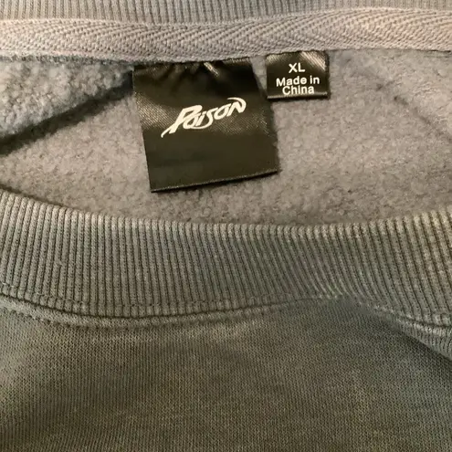 Poison Size XL Juniors Oversized Crew Neck Long Sleeve Gray Sweatshirt. New