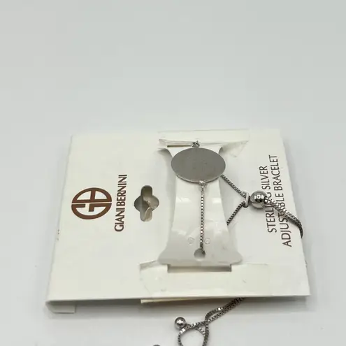 Giani Bernini Engraved Script Initial S Disc Bolo Bracelet in Silver MSRP $85 NW