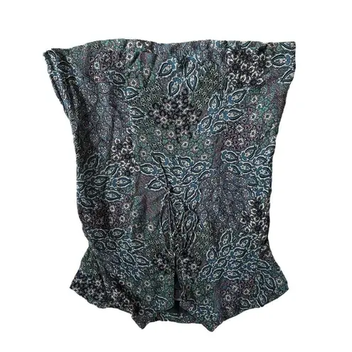 Classiques Entier blue & purple paisley short-sleeve silk top size S