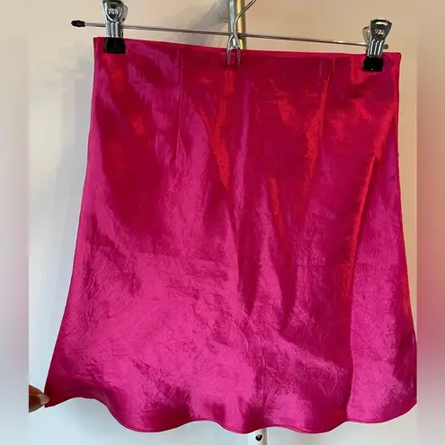 Babaton Aritzia Pink A-Line Mini satin slip Skirt