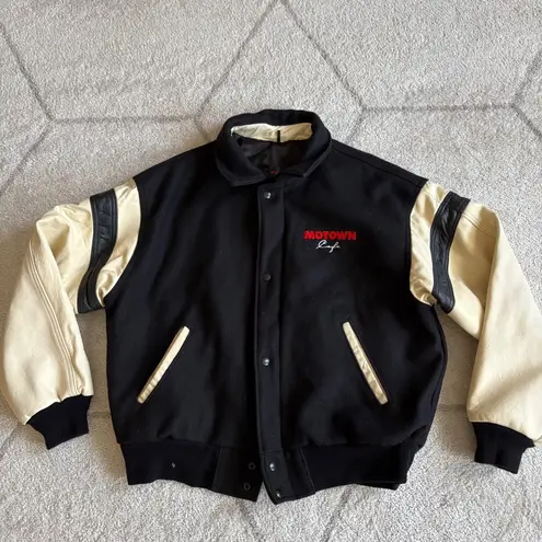 Rare Vintage 90s 'Motown Cafe' Las Vegas Leather Varsity Jacket Iconic Size L