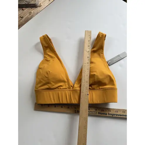Everlane  The Triangle Bikini Top Removable Pads Tie-Back Stretch Yellow Sz S - Image 10