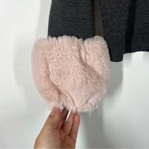 Milly Faux Fur Poof Sleeve Pullover Size Medium