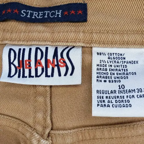 Bill Blass  Vintage Tan Camel Stretch High Rise Tapered Leg Mom Jean Size 10