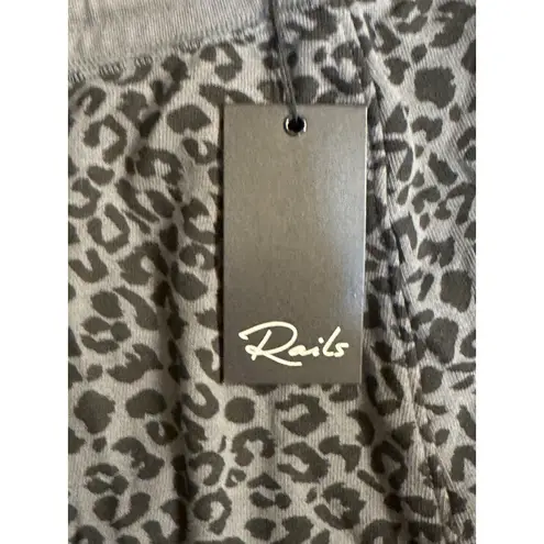 Rails Women's Size XL Charcoal Mini Cheetah Print Kingston Jogger Ankle Pant