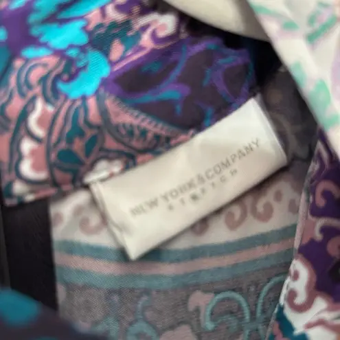 New York And Company The Bohemian Ornate Print Maxi Dress Blue Lyrics Small