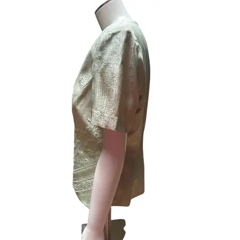 Papell Petites Vintage 90s 8P Sage Green Silk Beaded Skirt Suit Mother Bride