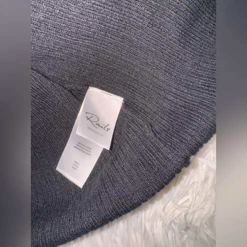 Rails NWOT Lorraine Long Sleeve Button Front Ribbed Sweater Midi Dress Black XS