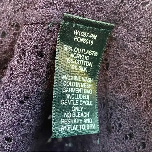 Betabrand Microclimate Knit Office Wrap Plum Sweater