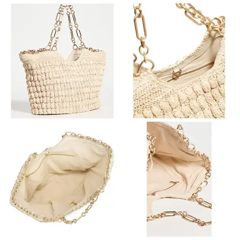 Cult Gaia ππ Naima Tote Bag Woven Raffia ~ Off White NWT