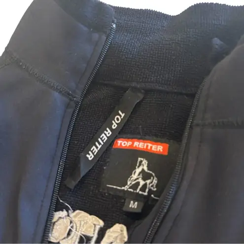 TopReiter Equestrain Women’s Medium Full Zip Mock Neck Riding Jacket Black