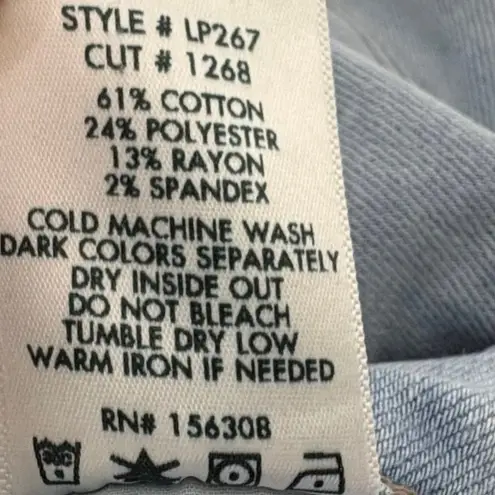 Letter To Juliet Womens Sicily Scissor Cut Jeans Cropped Flare Mid Rise Size 24 Blue