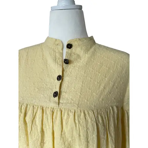 Pamela Love x RTR (Rent The Runway) Yellow Eyelet Dress Women's Size M Cottage Size M
