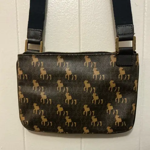 Rare Vintage Gwen Stefani Crossbody Leather Lamb Print Crossbody Bag