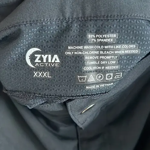 Zyia NWT Active Black Not Just a Trail Short Neutral Athletic Zip + Button XXXL