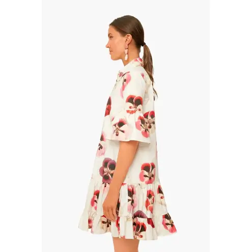 NWT La Double J Choux in Pansy Floral Cotton Mini Shirt Dress XL $760