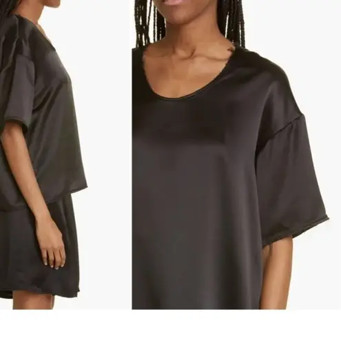 By Malene Birger Blouse Pilavis Satin Top Black Women EU 38 US 8 Boxy NEW $350 Size M