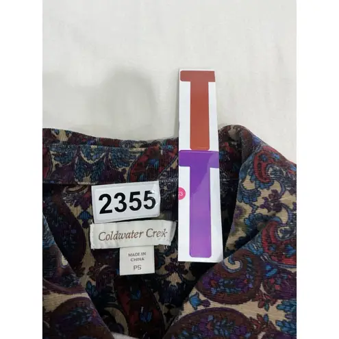 Coldwater Creek Womans Ps Cordurory Multicolor Bike Jacket